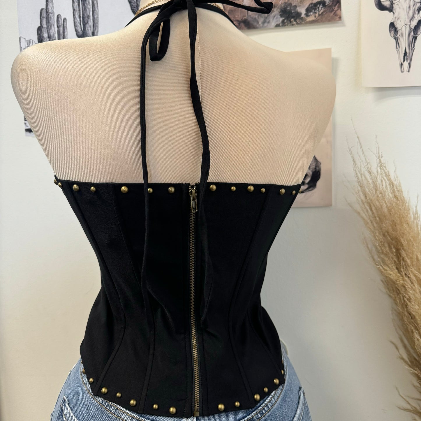 4218 Corset Top-Black