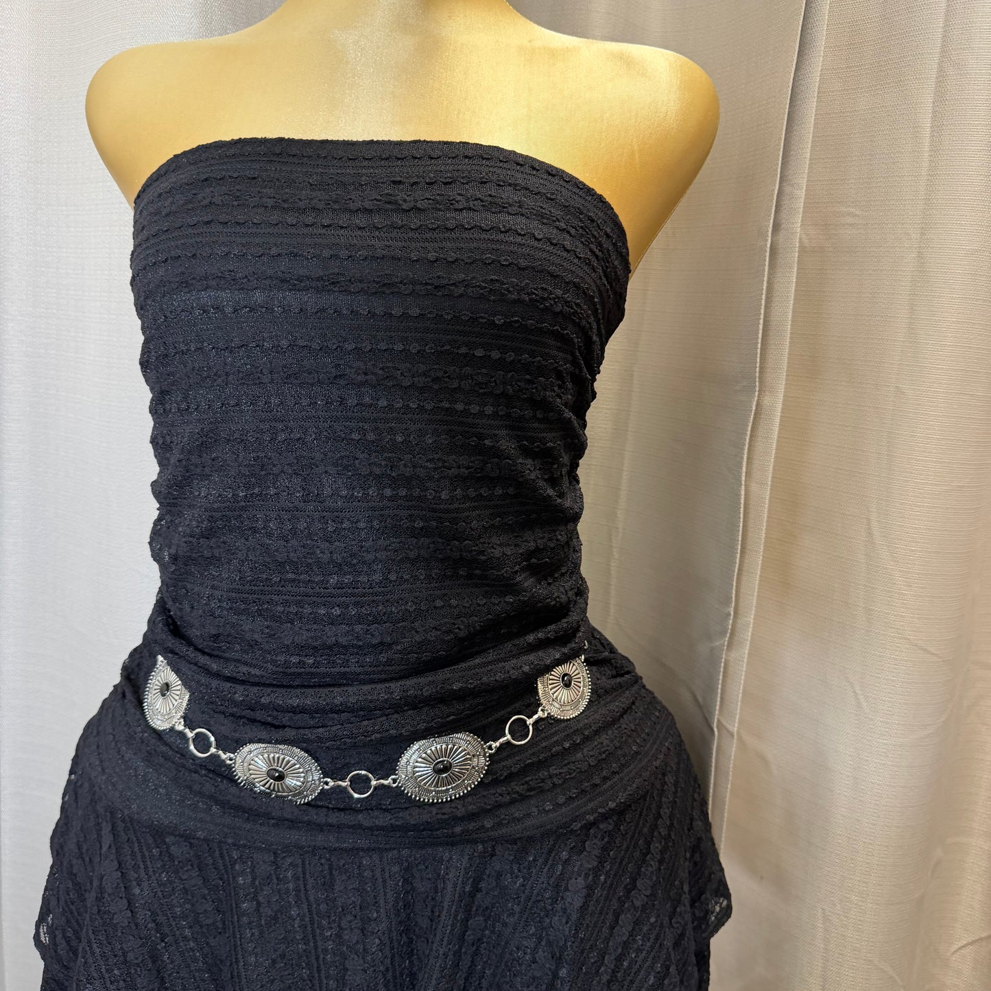 PL-Ruffle Tube Dress-Black