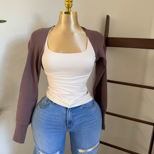 Bolero Plus size-Brown