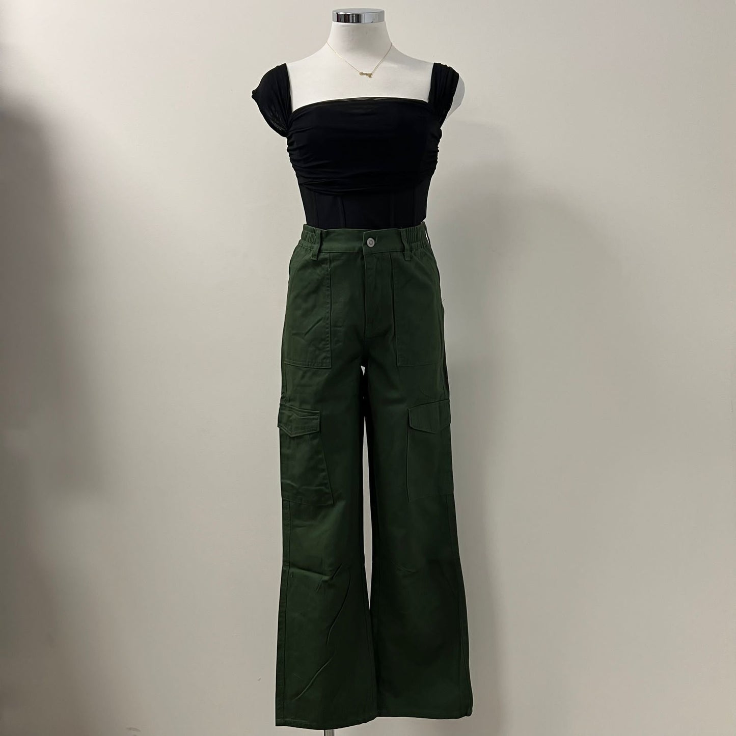 Keira Cargo Pant -Hunter Green