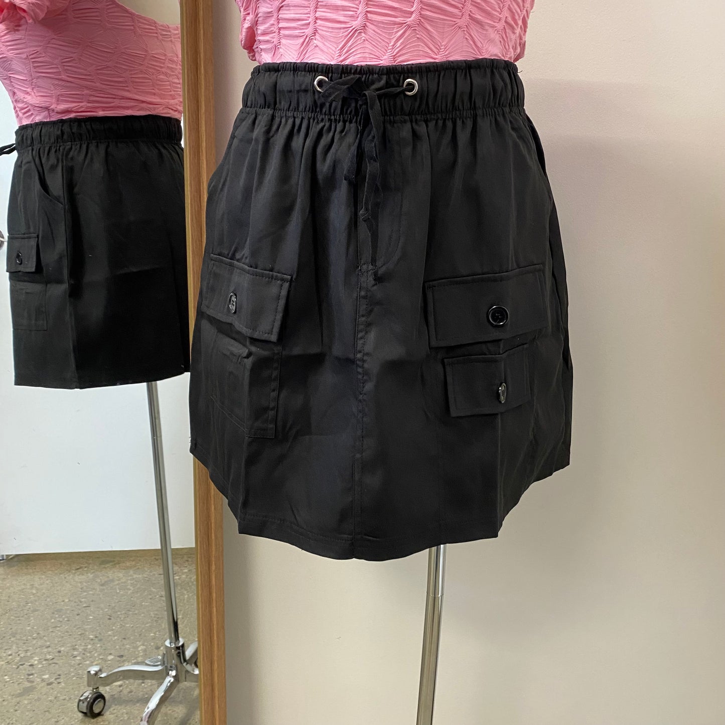 Cargo Skirt PL-BLACK