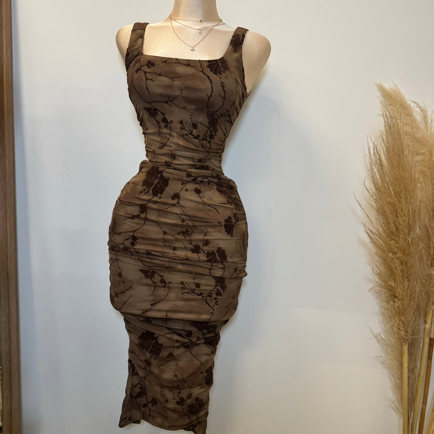 Mocha Dress-Brown