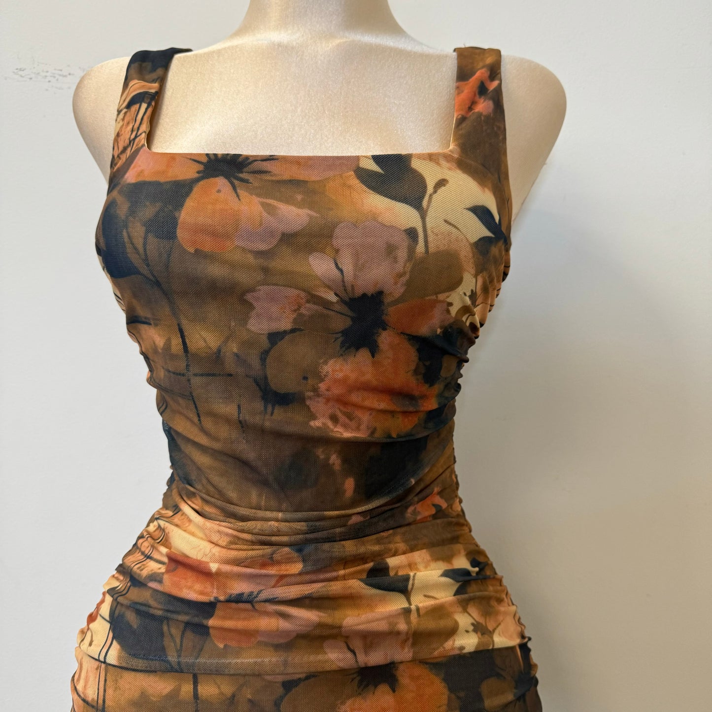 Azary Midi Dress-Brown