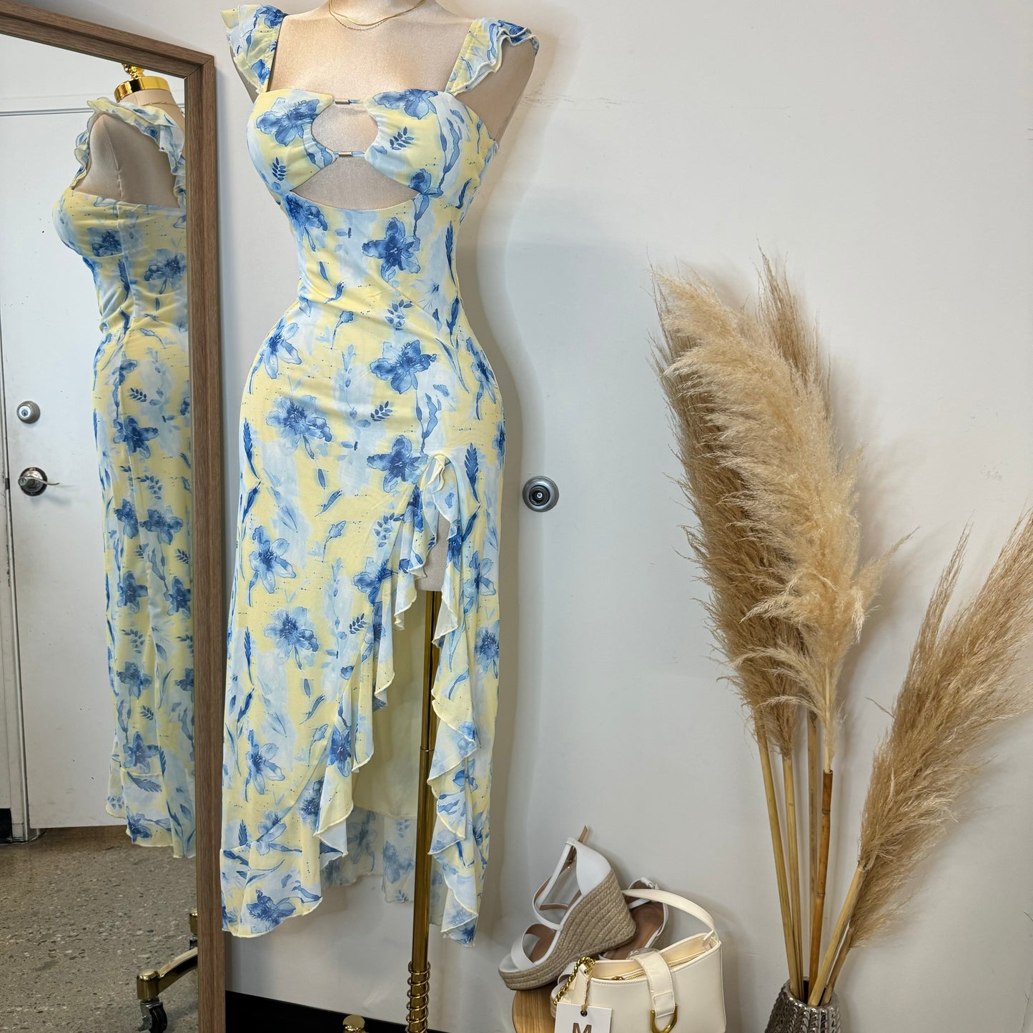 Karol Dress-Yellow/Blue