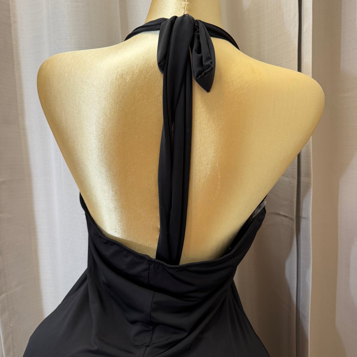 PL-Halter Midi Dress-Black
