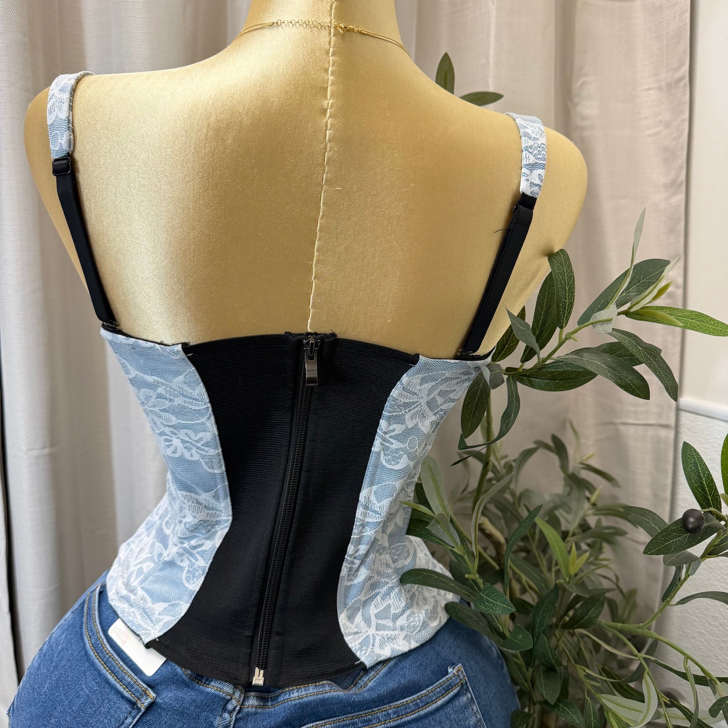 Tu Corset Top-Blue