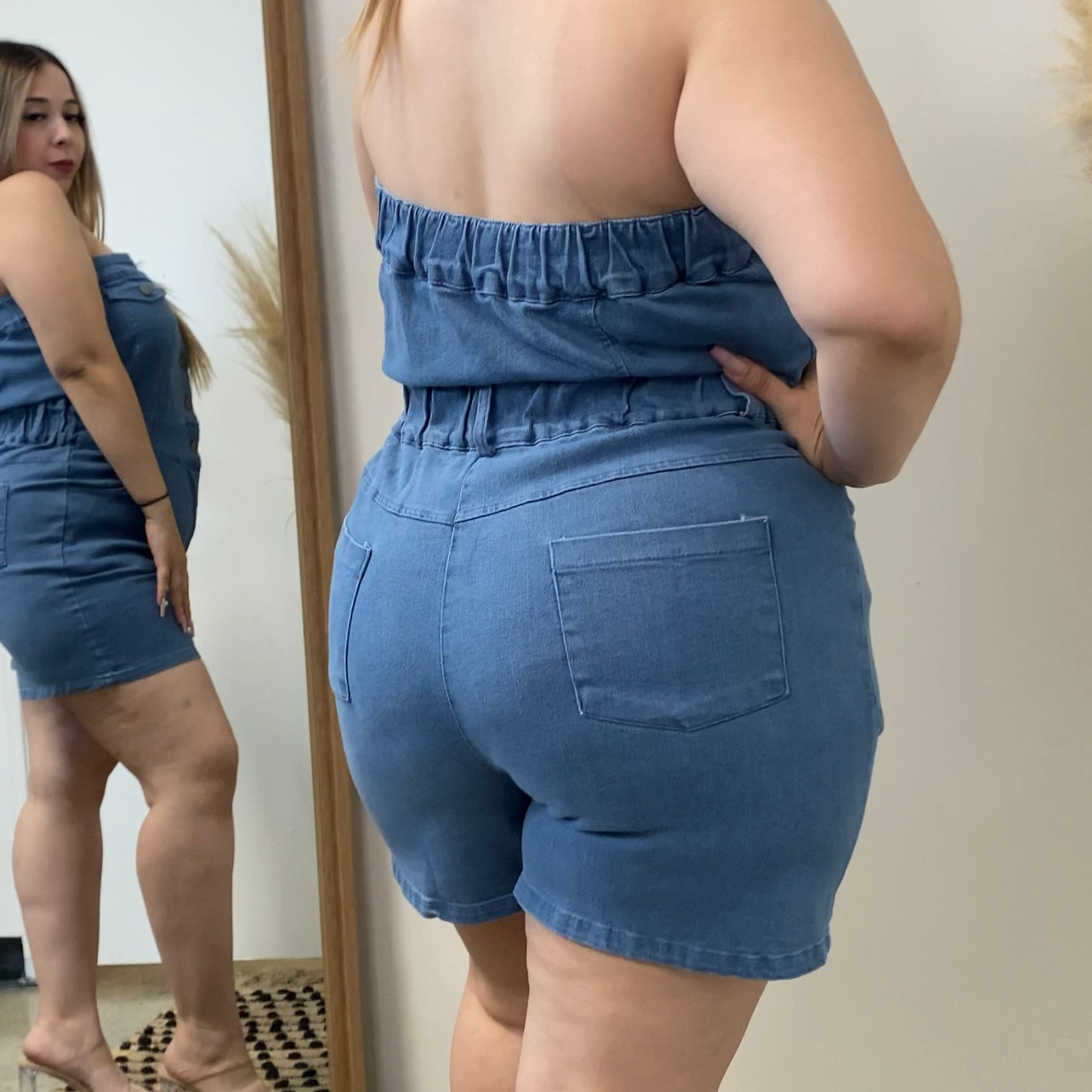 Denim Romper PL-Blue