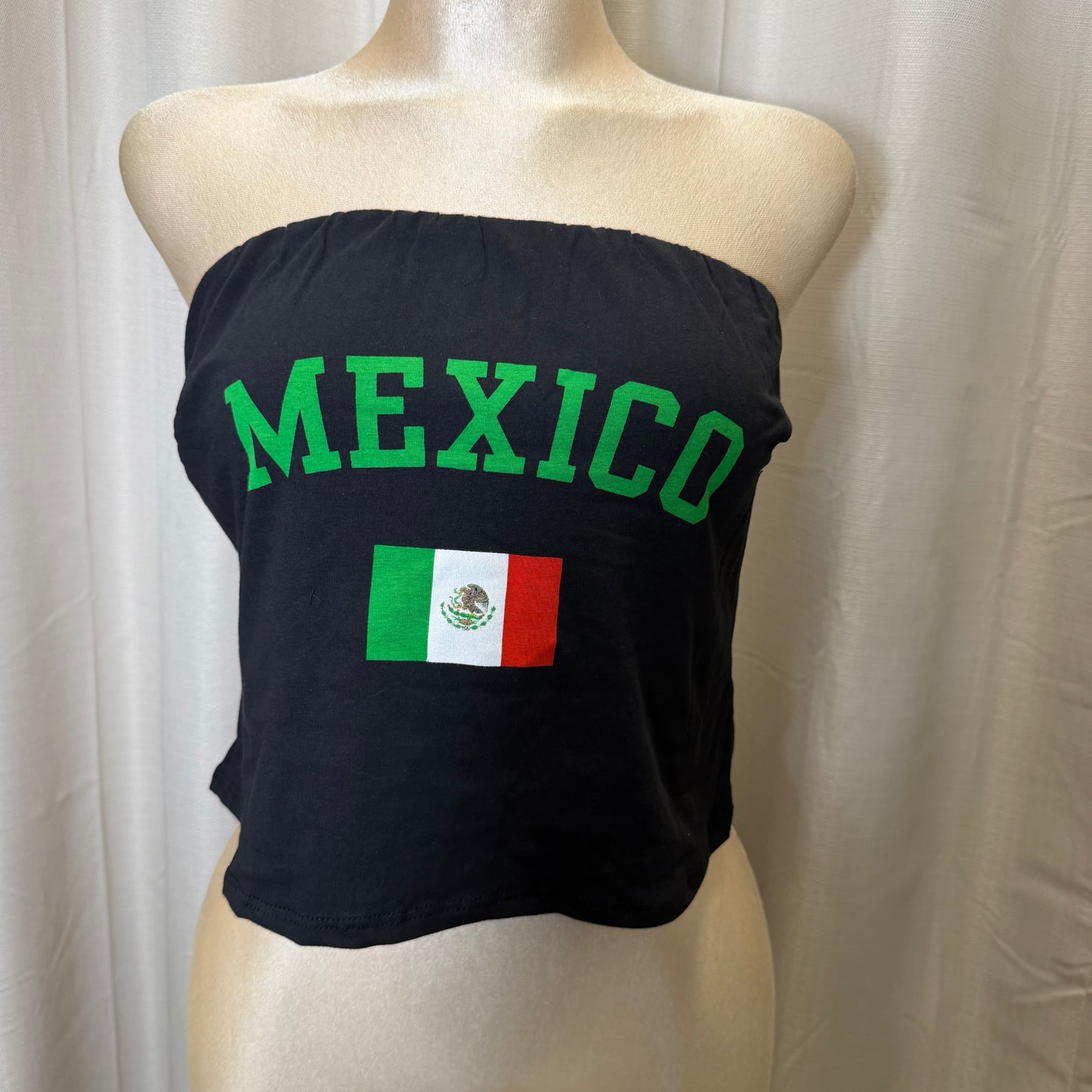 PL-Tube with Mexico Print Top-Black