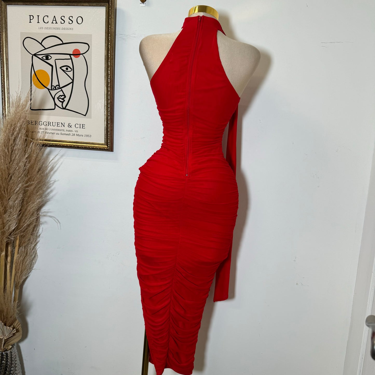 Evonne Rose Dress-Red