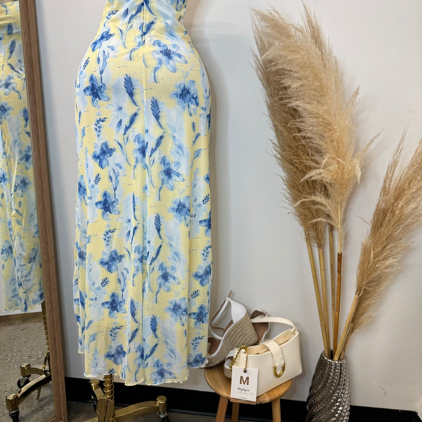 Karol Dress-Yellow/Blue