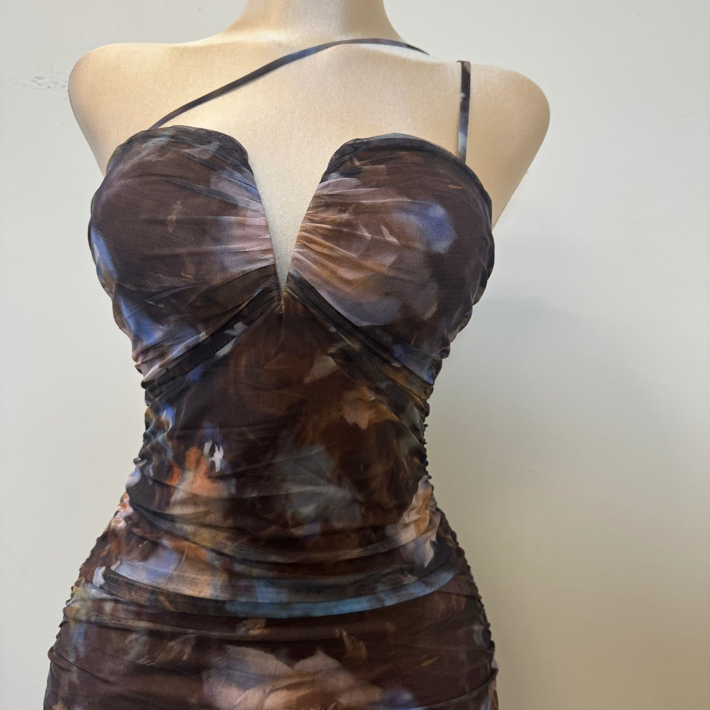 Kallie Midi Dress-Multi Brown