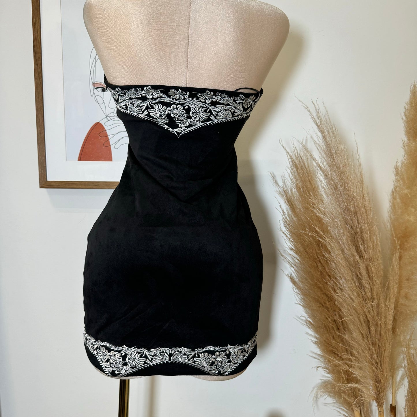 La Bota Suede Dress-Black