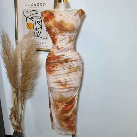 Luxi Dress-Rust