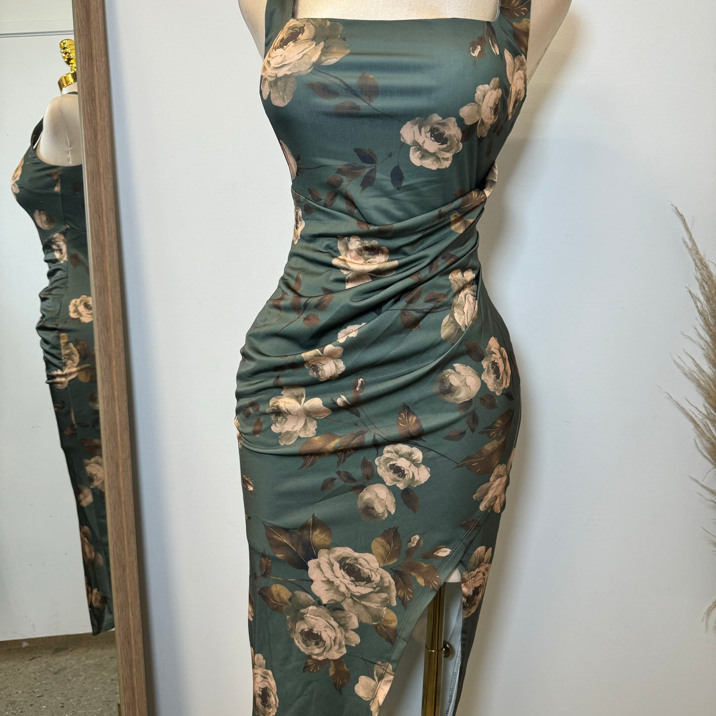 Isabella Midi Dress-Sage