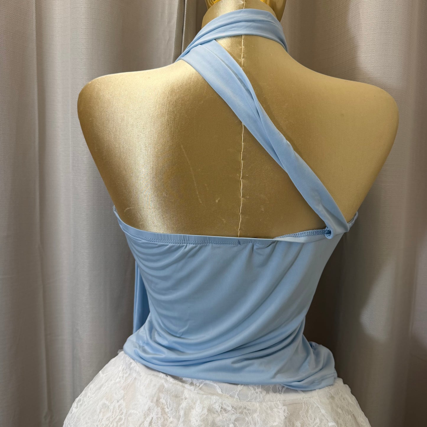 PL-Tube Top with Scarf-Baby Blue