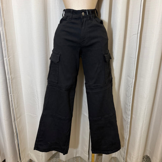 Cargo High waisted pants- Black