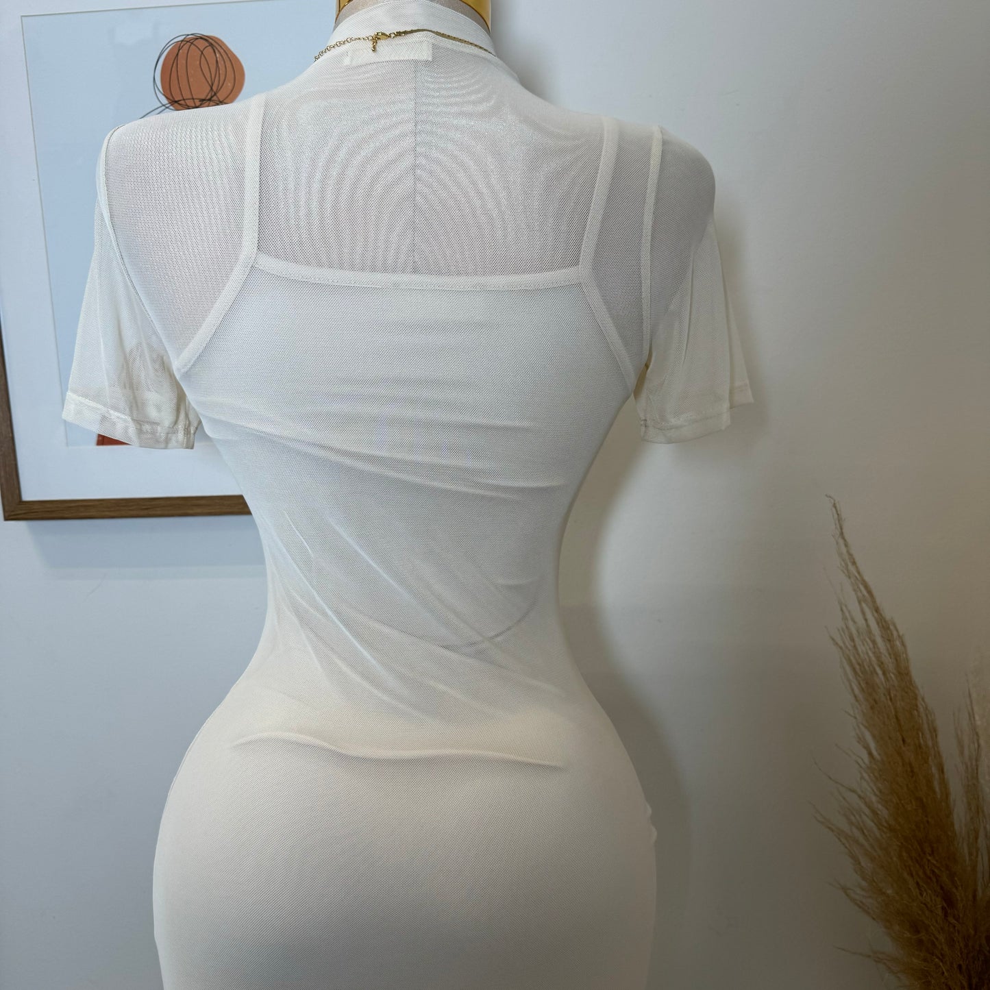 Mar Mesh Dress -Cream