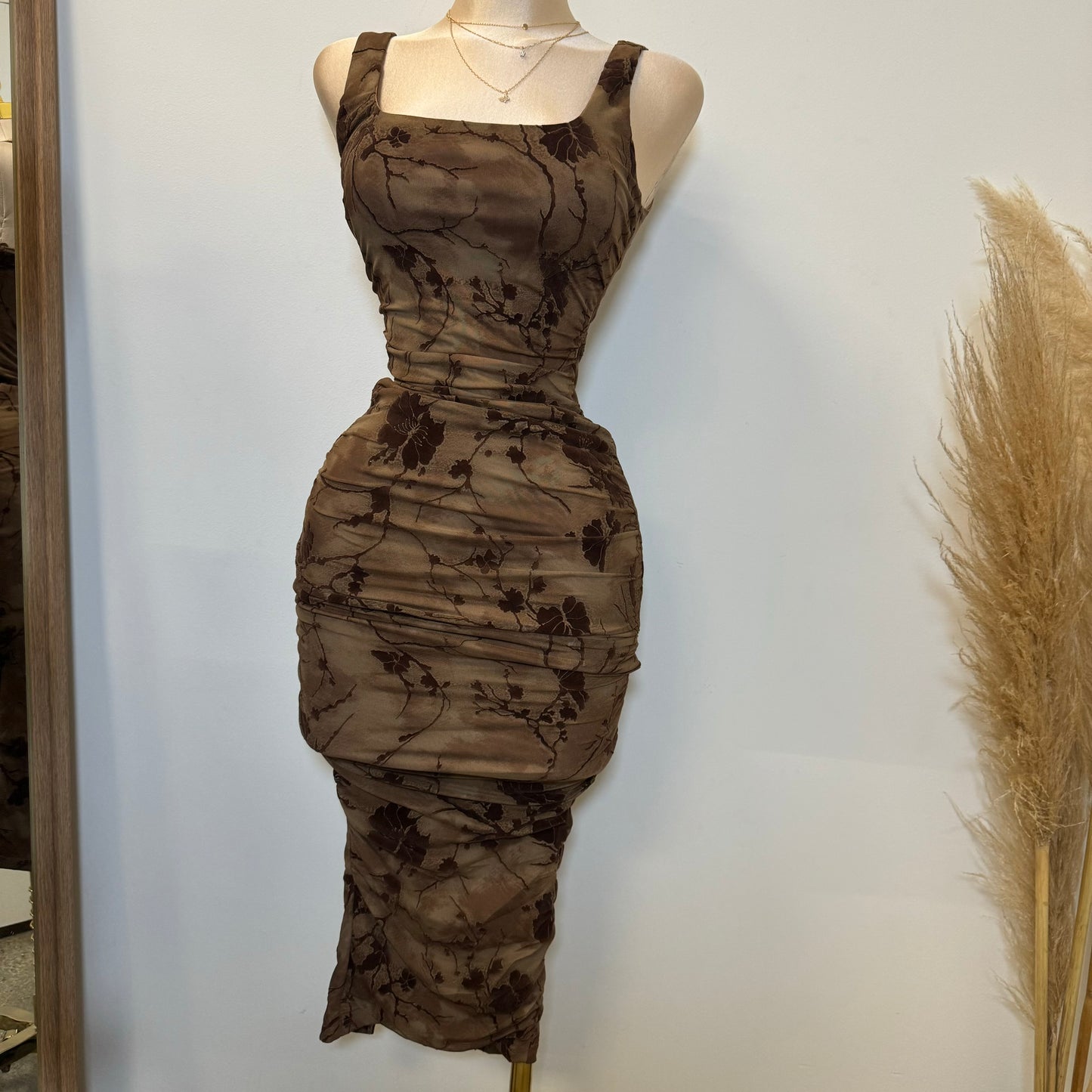 Mocha Dress-Brown