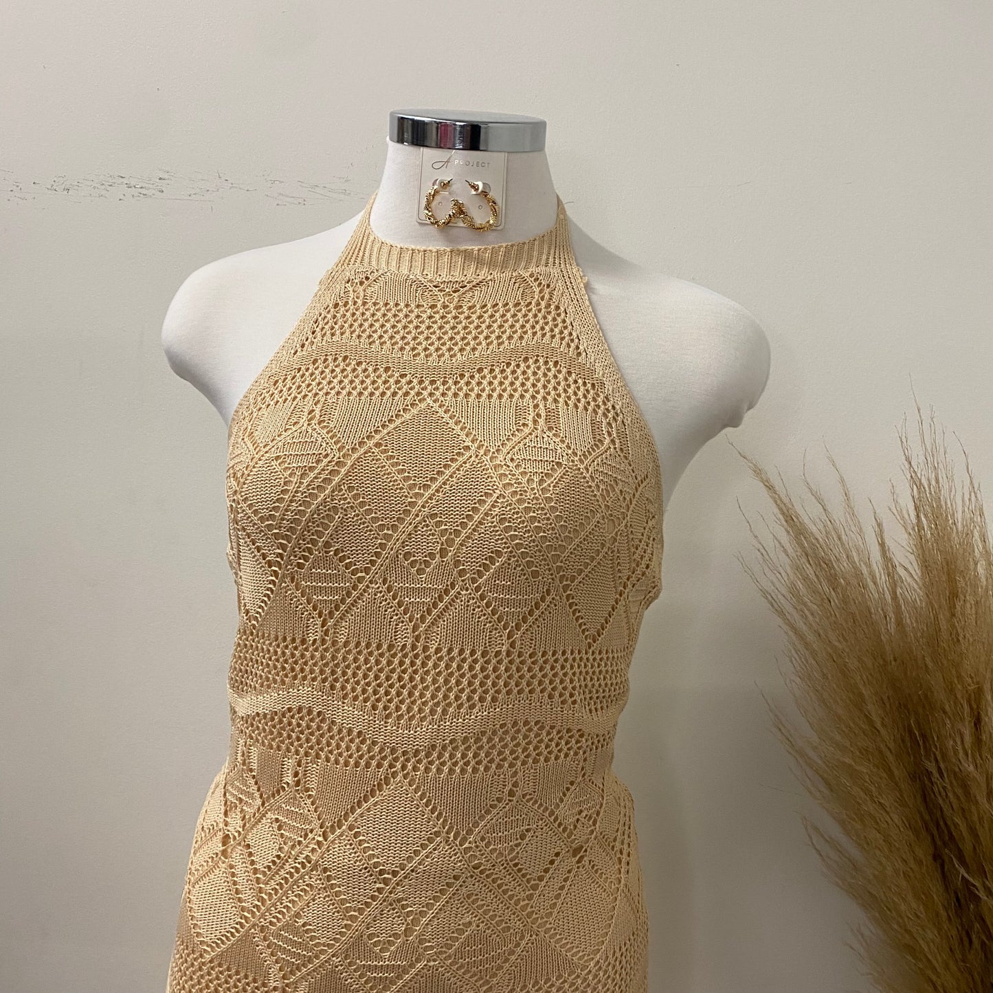 Ensenada Crochet Dress-Natural