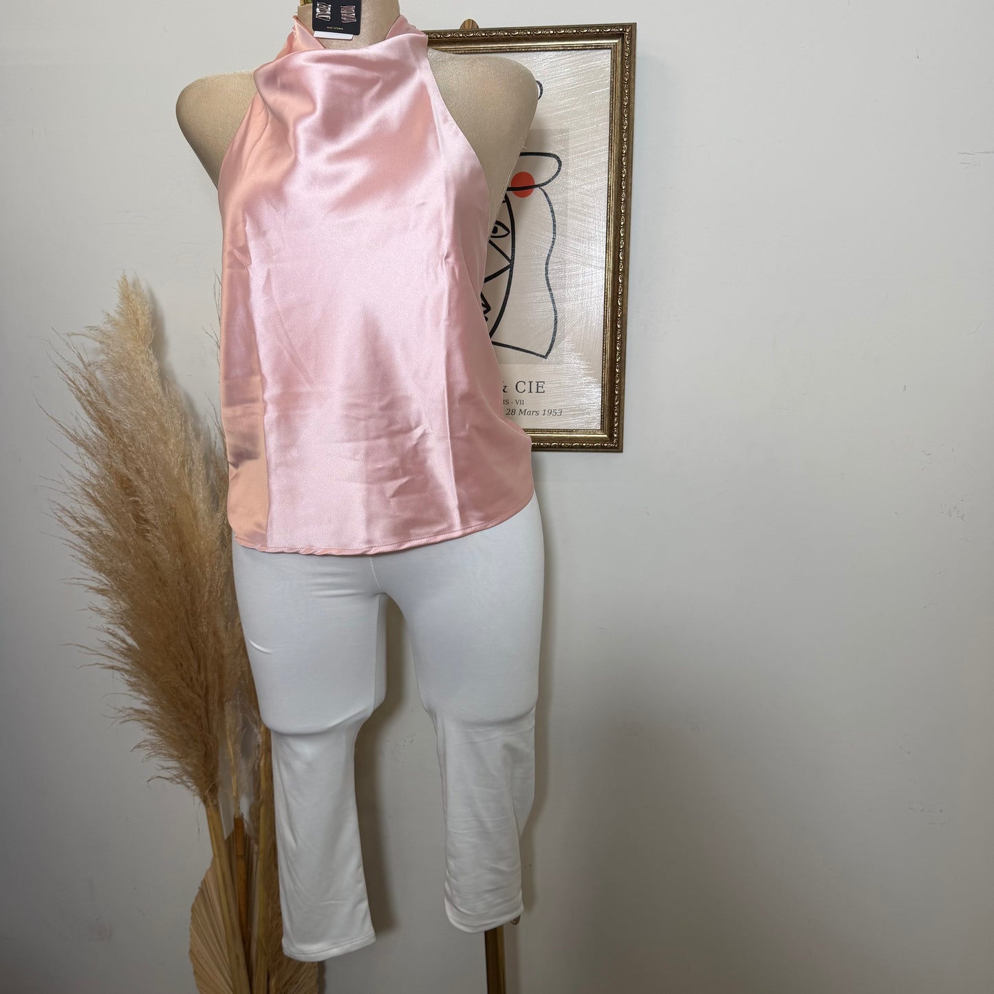 High waisted basic Capri Leggings-White