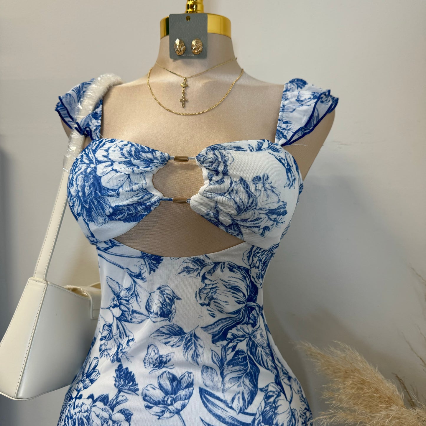 Karol Dress-Blue/White