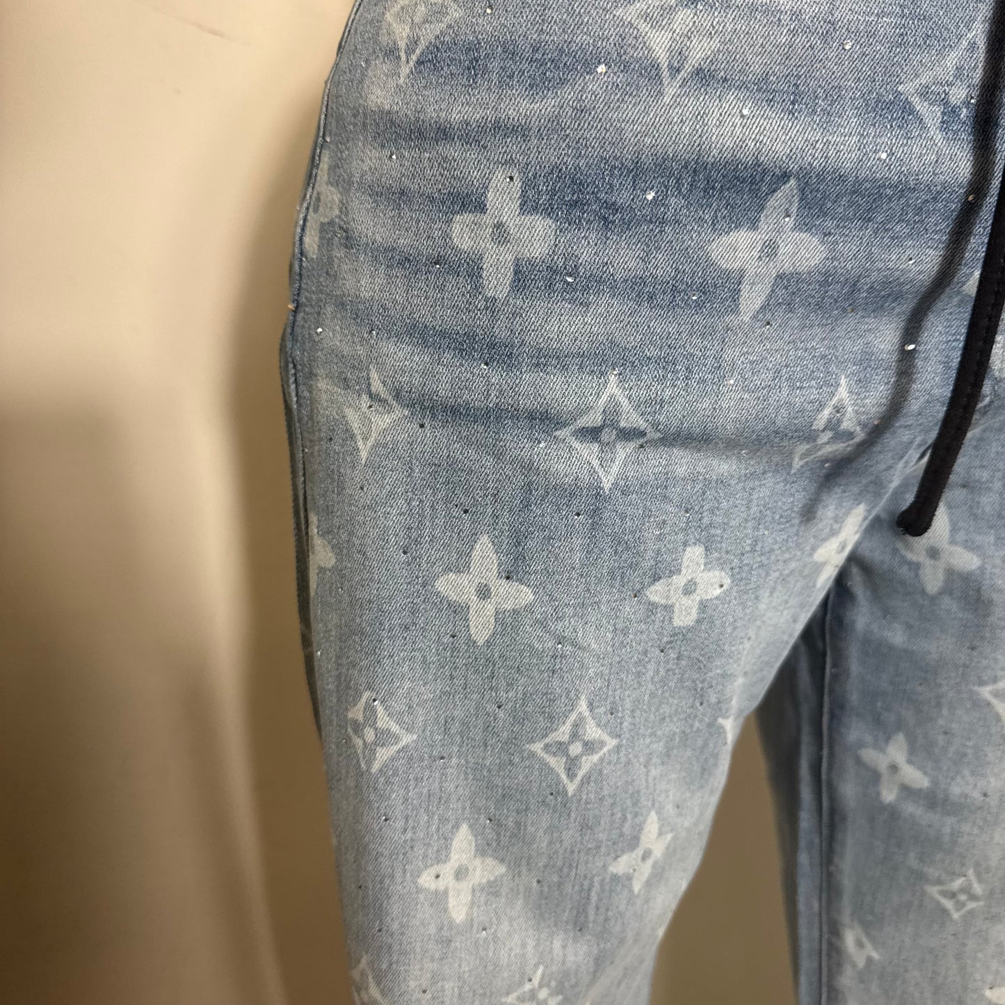 Logo Rhinestpants-Blue