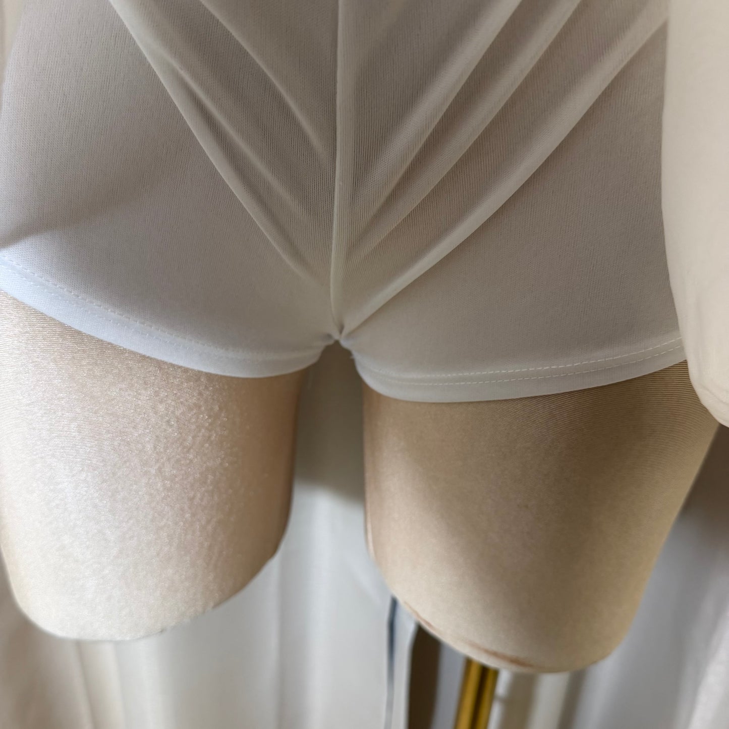 Flare skirt with short underneath-White