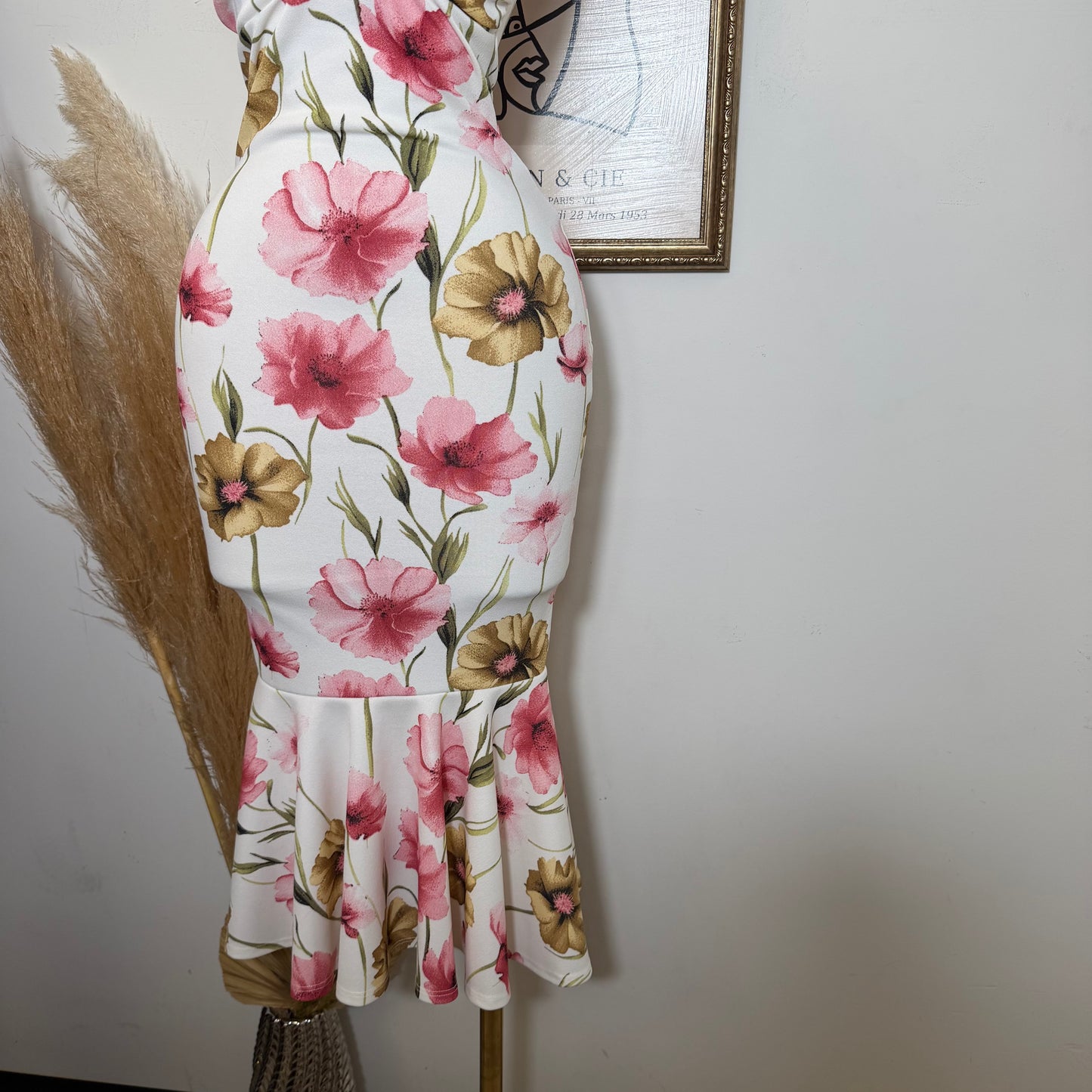 Cielo Mermaid Dress-Flower Print