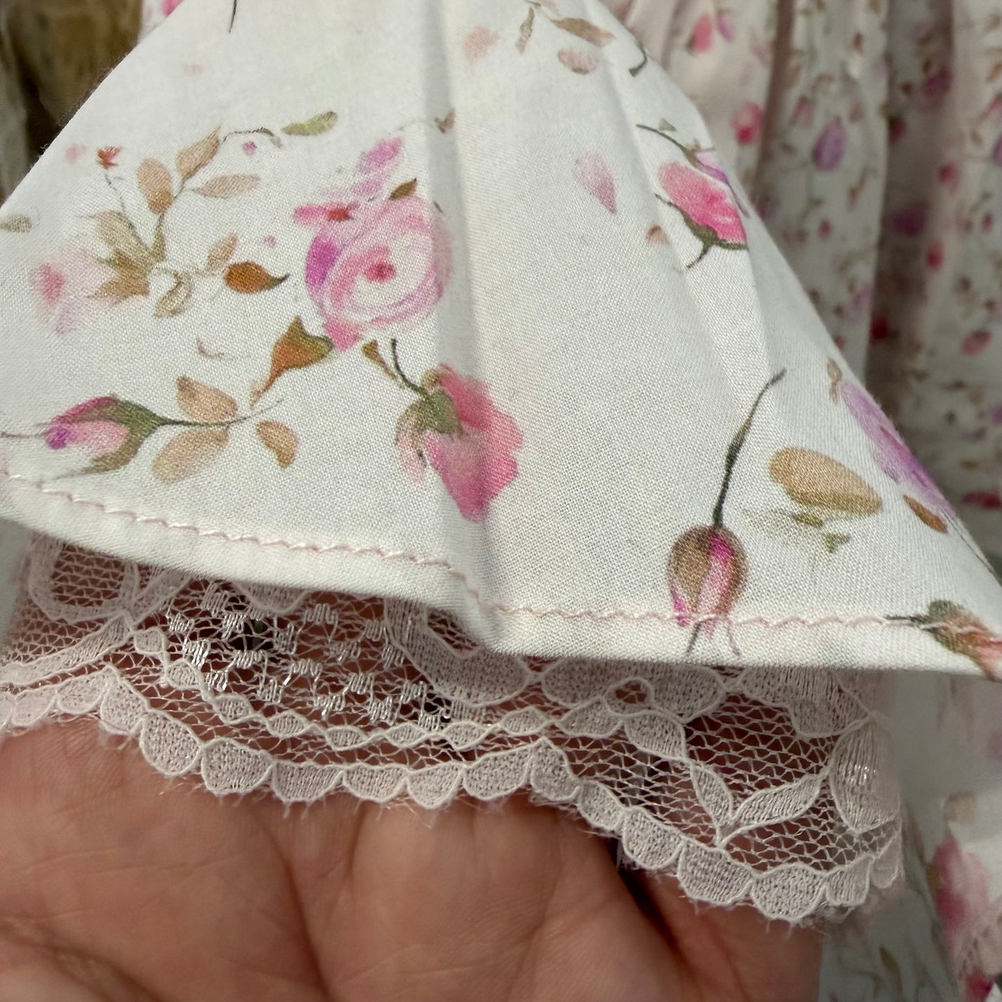 Rosa Flower Poplin Dress-Pink