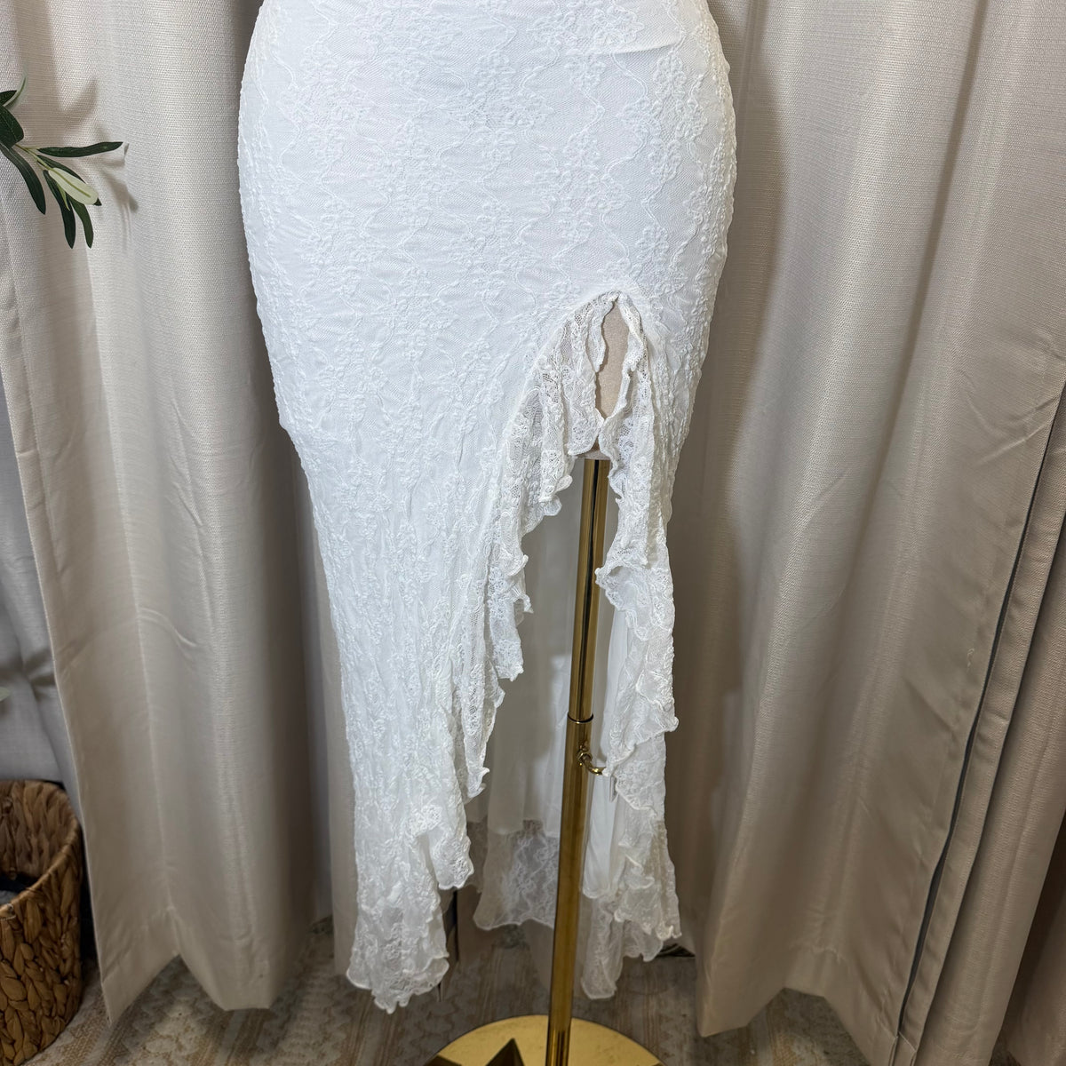 Mismaloya Dress-Lace White