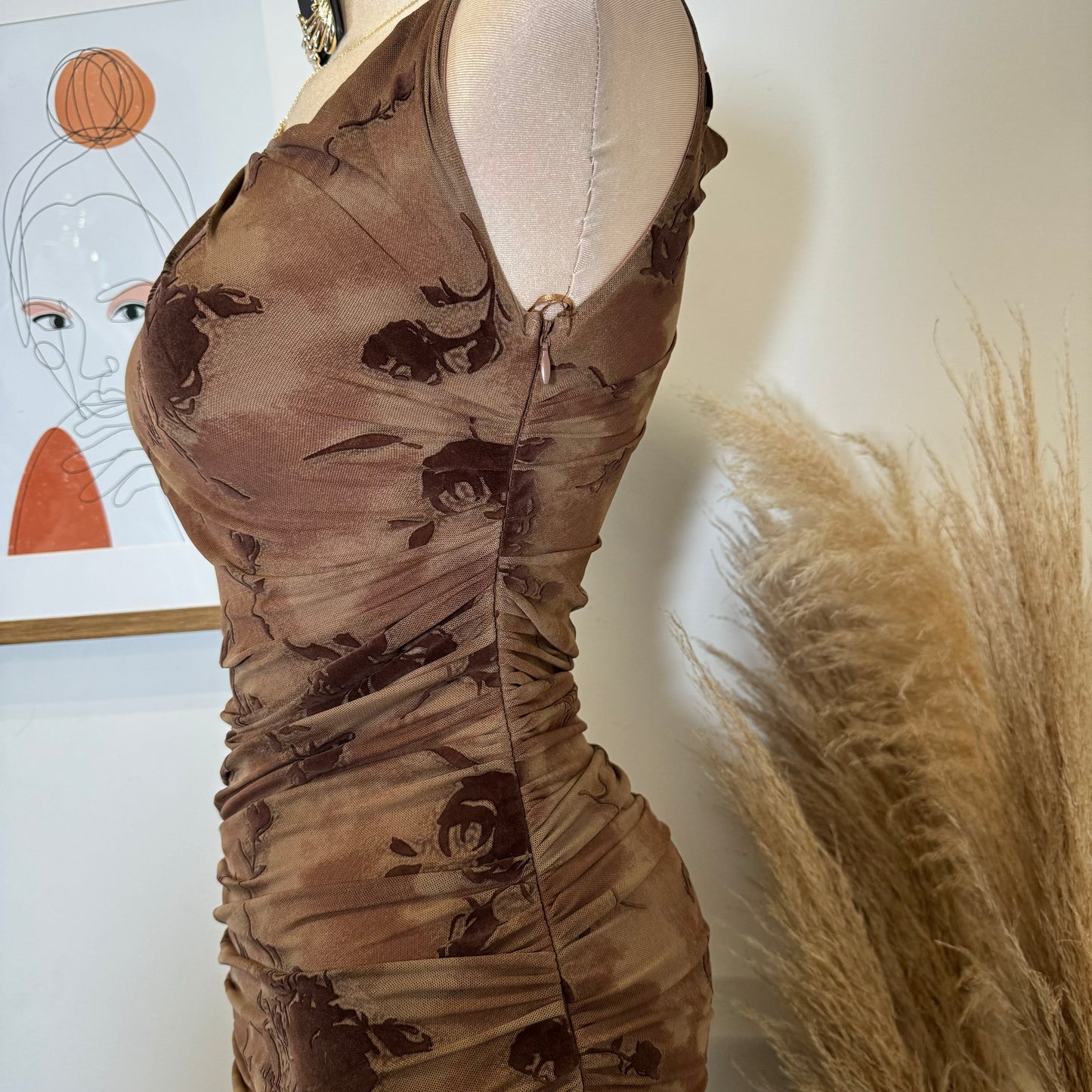 Luxi Dress-Multi Brown