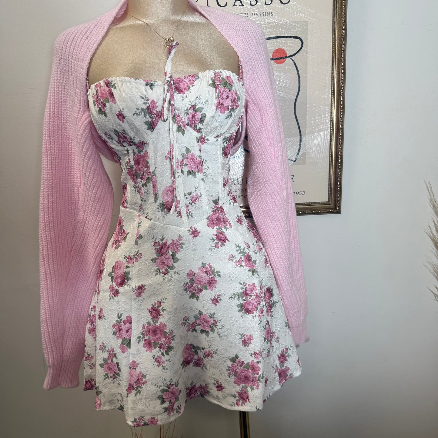 Flower Jacquard Print-Ivory