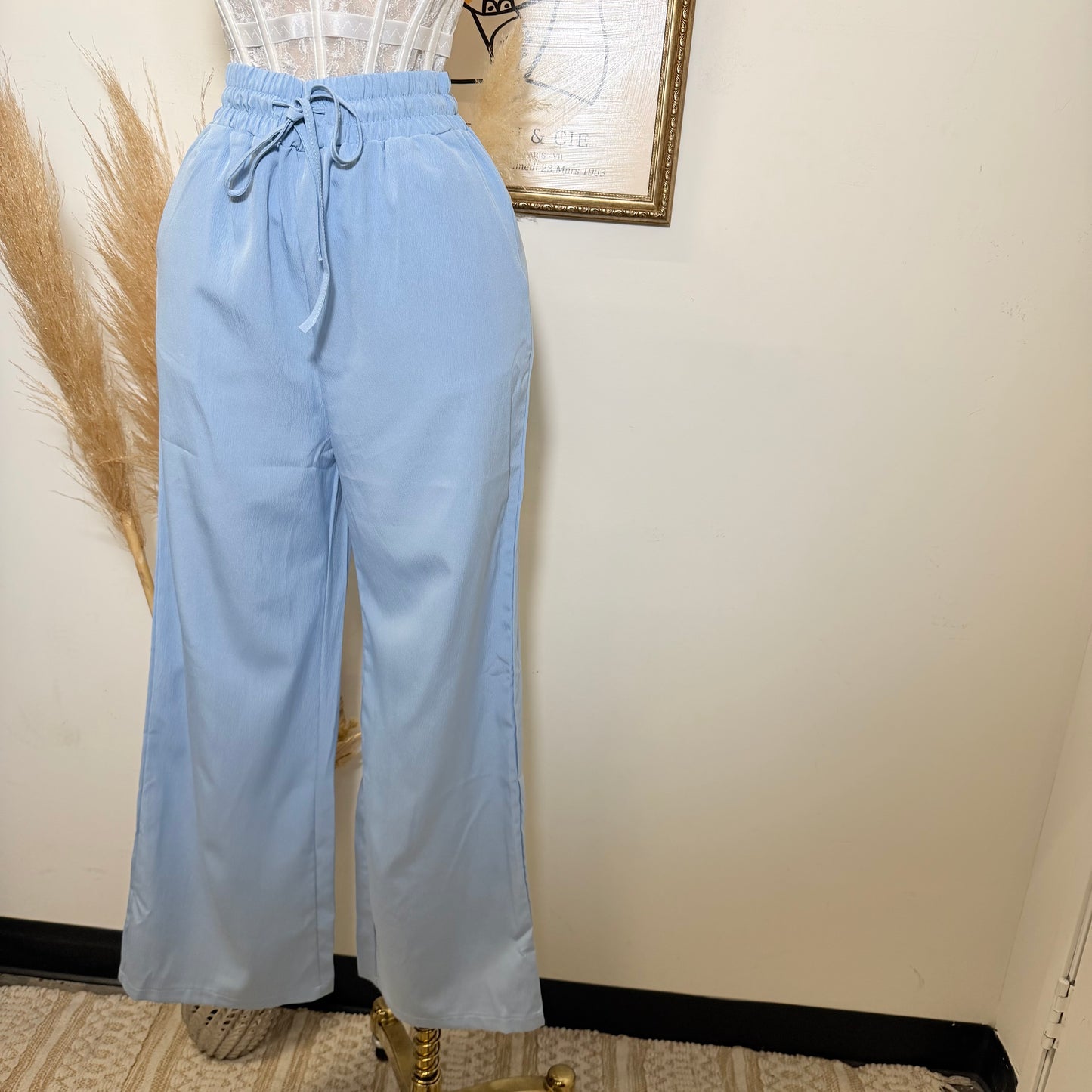 Long Sleeve Pant Set-Baby Blue