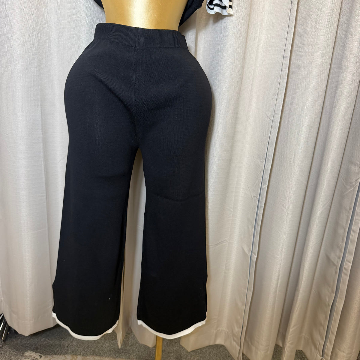 PL-Knit Sweater Pants-Black