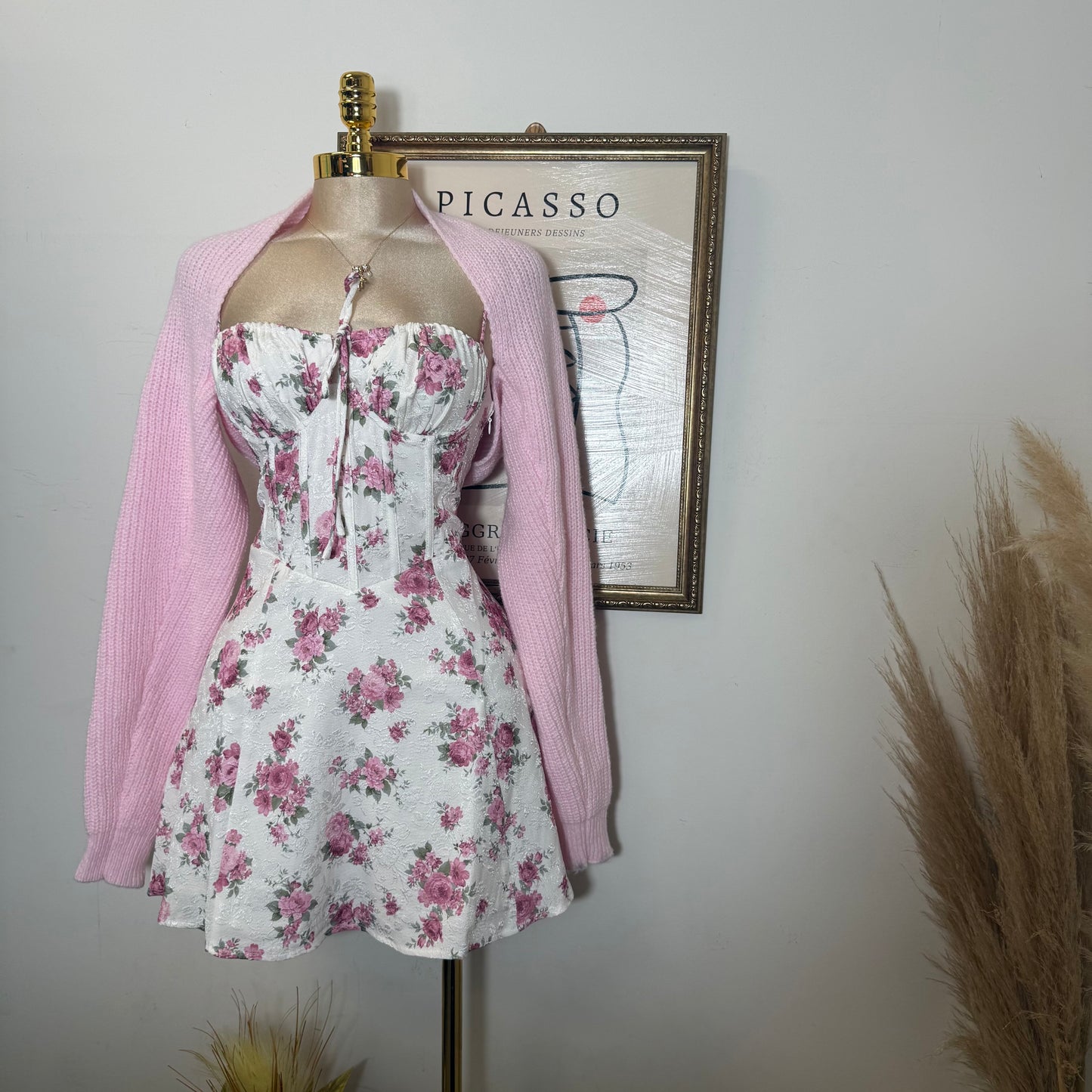 Flower Jacquard Print-Ivory