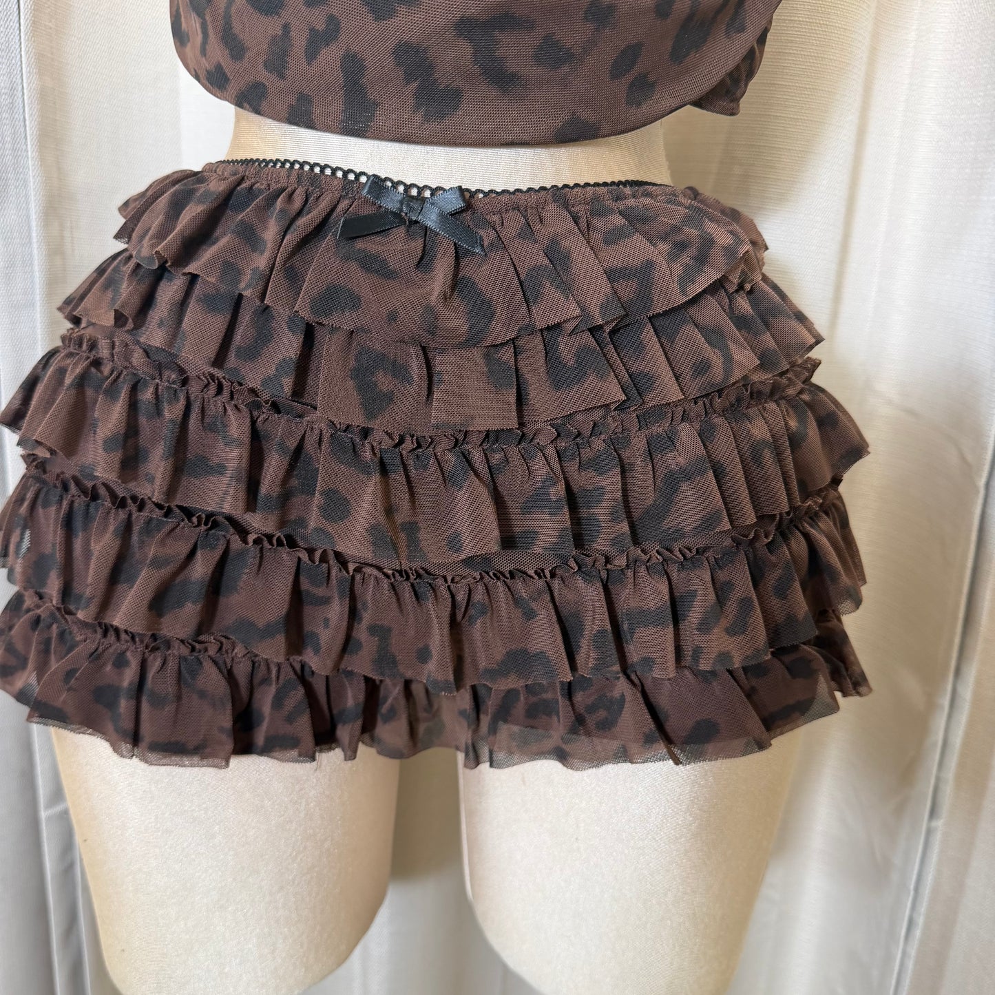 Halter Top And Short Set-Leopard