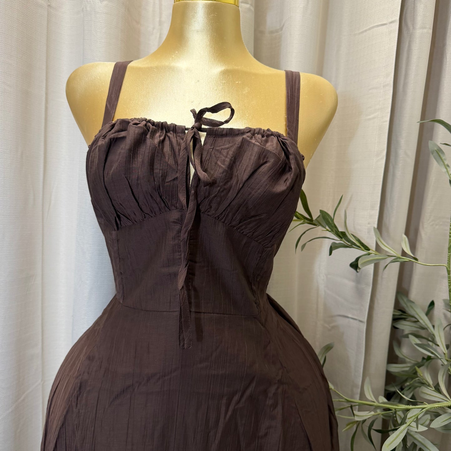 PL-Picnic Corset Dress-Brown