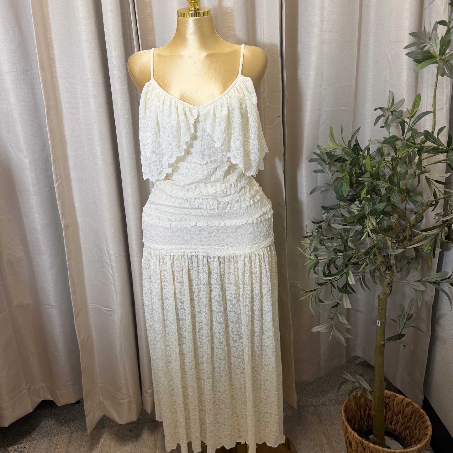 Luxe Desire Maxi Dress-Cream