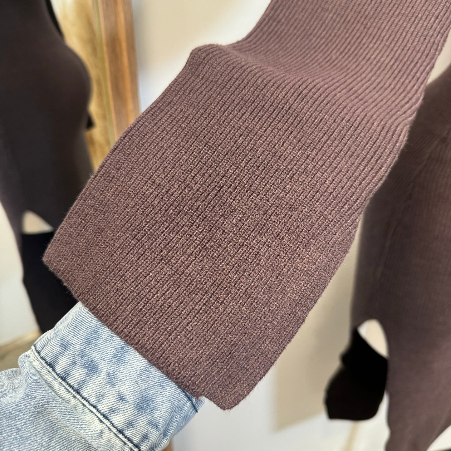 Jovana Sweater Dress-Brown