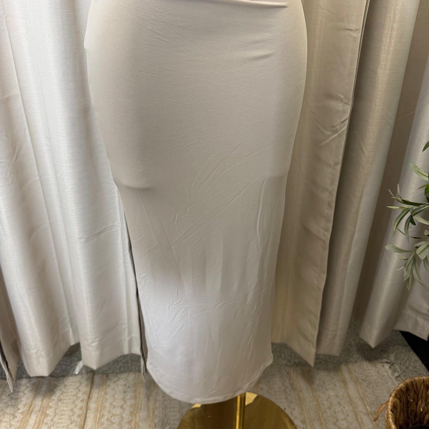 Asymmetric shoulder Gold Detail-Mocha/Brown