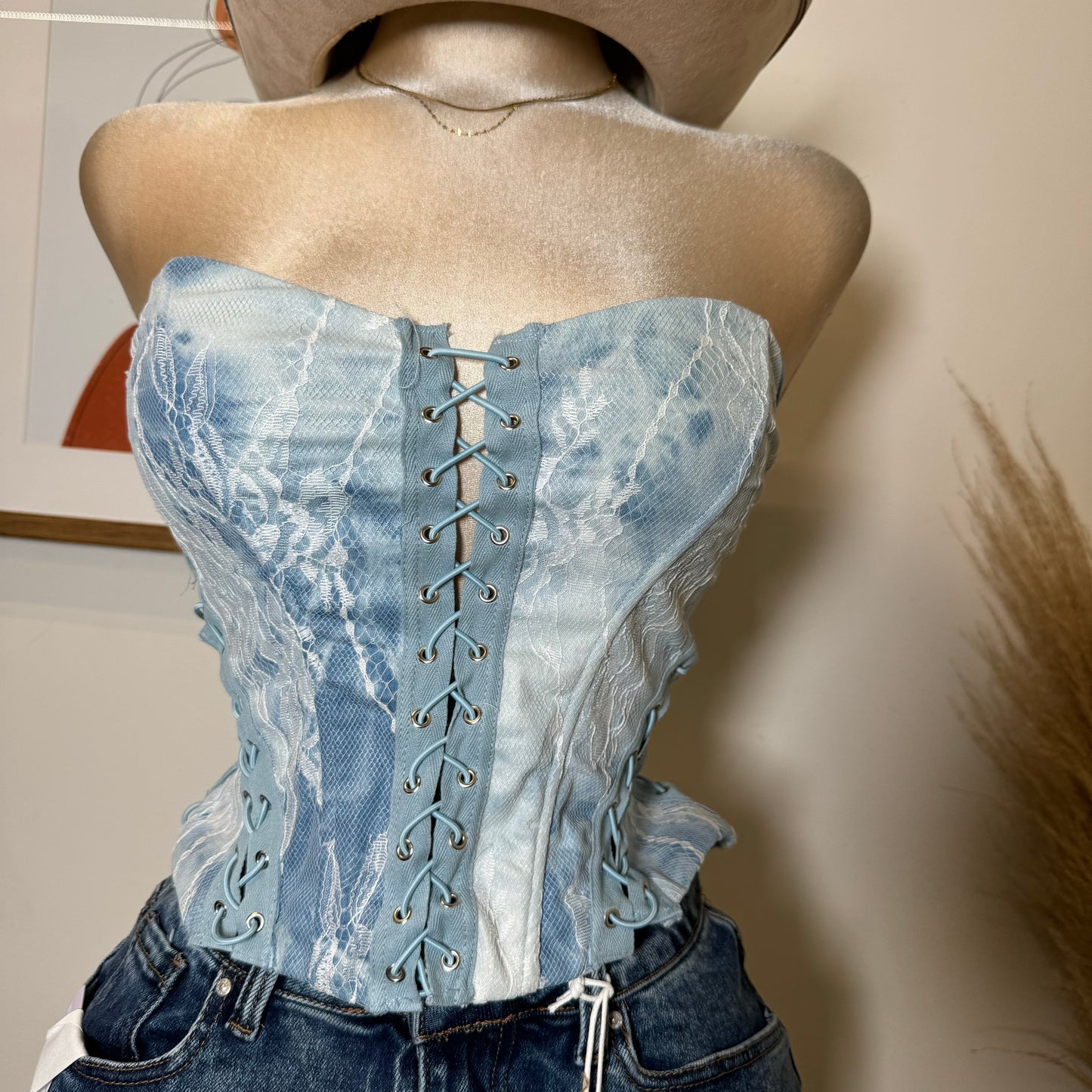 Azulito Corset Top-Blue