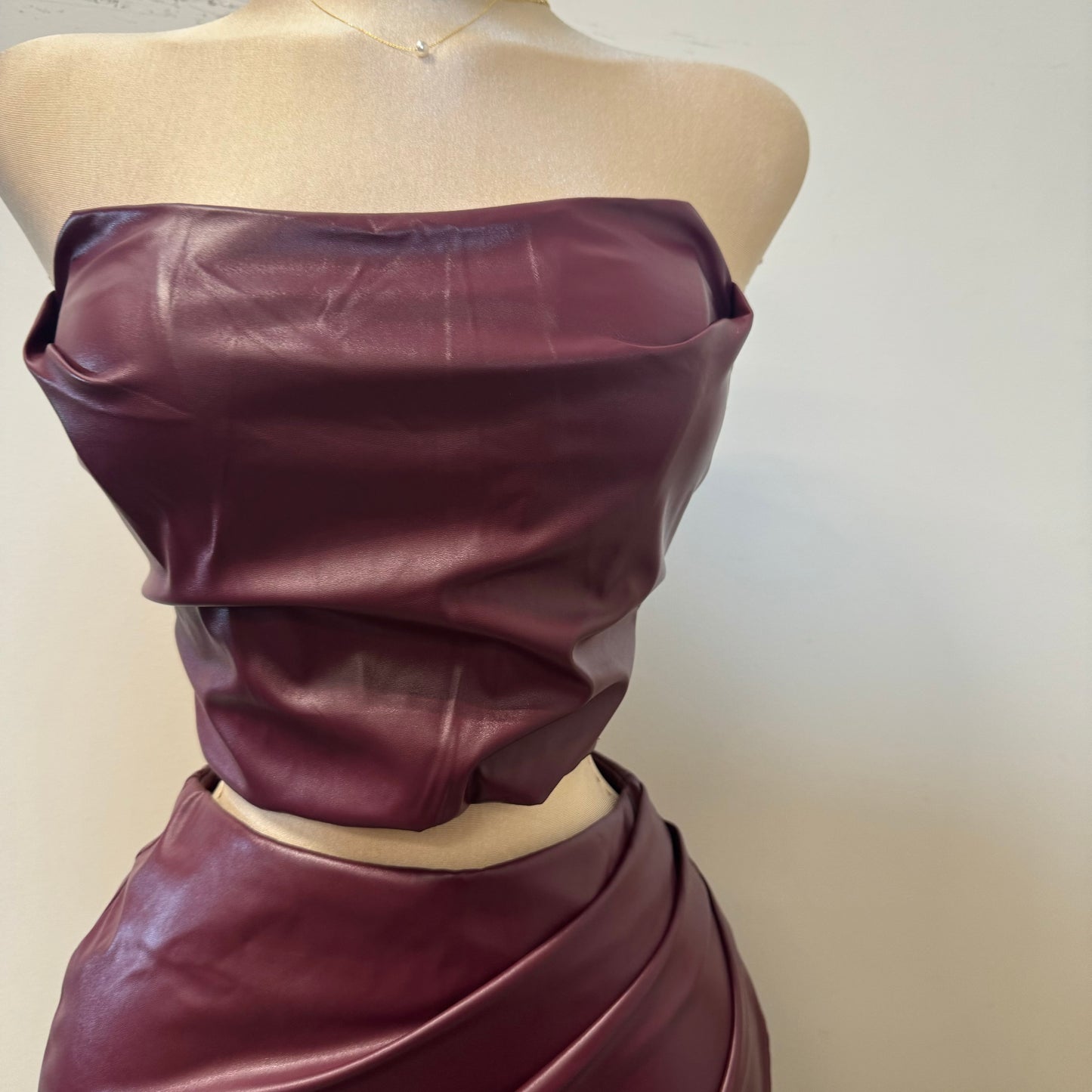 Cherry Lady Leather Set-Burgundy