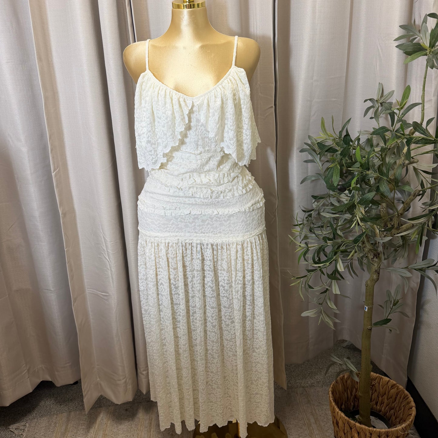 Luxe Desire Maxi Dress-Cream