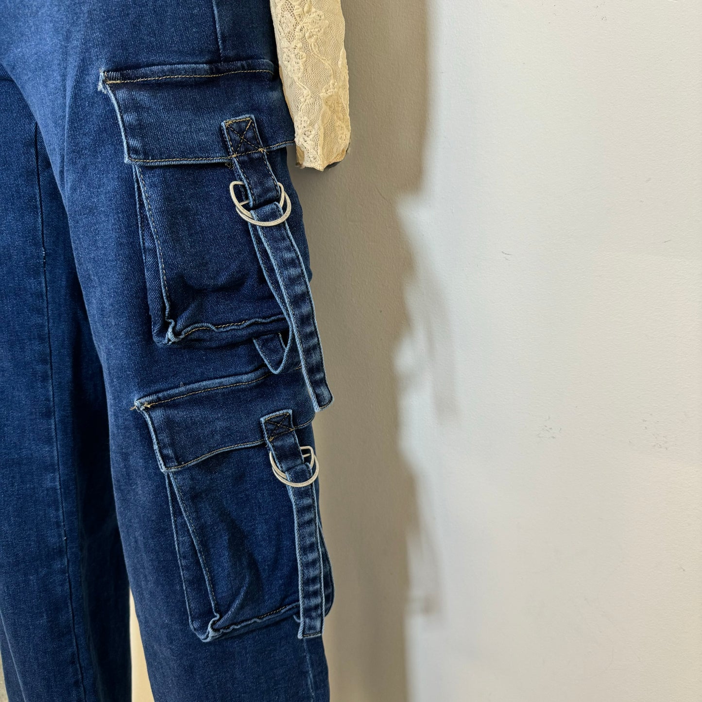 Cargo Jeans-Blue