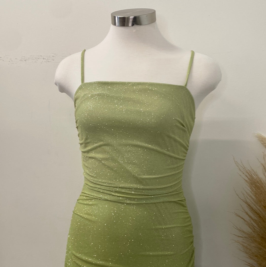 Roxi Midi Dress-Sage Green