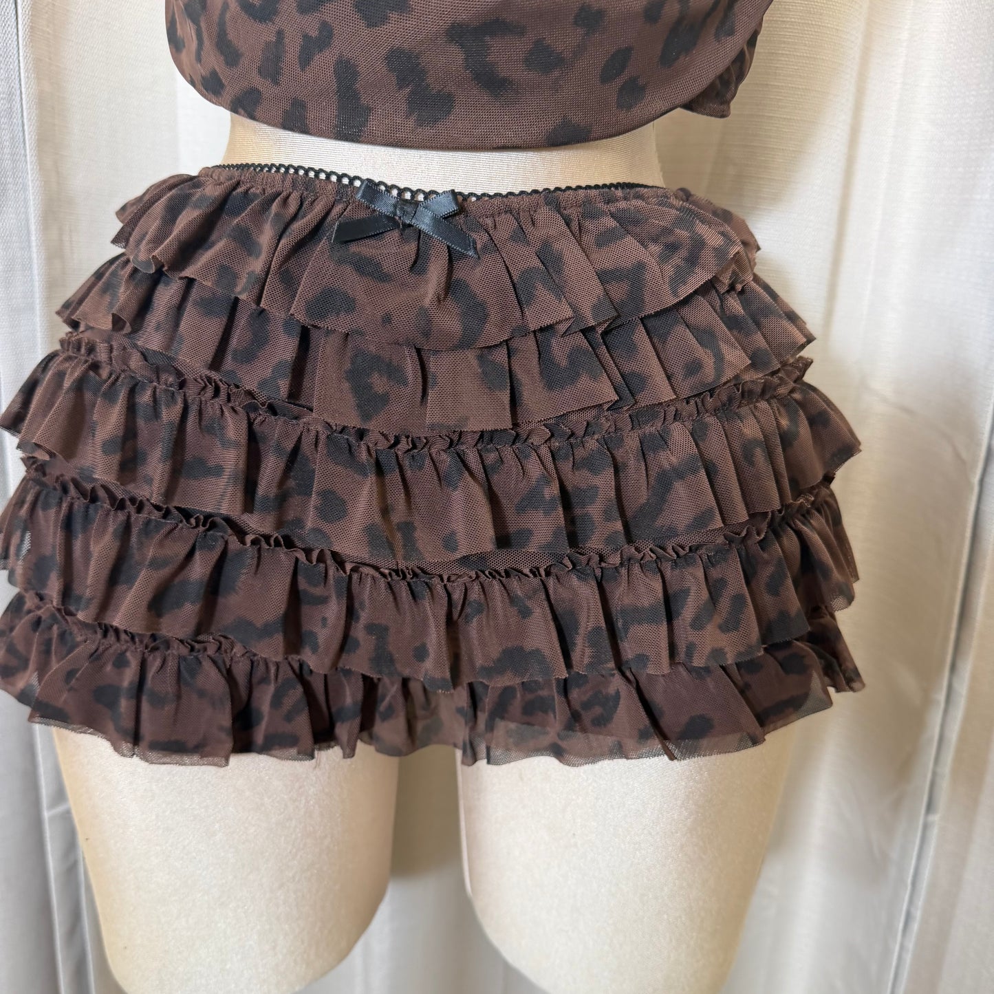 Halter Top And Short Set-Leopard