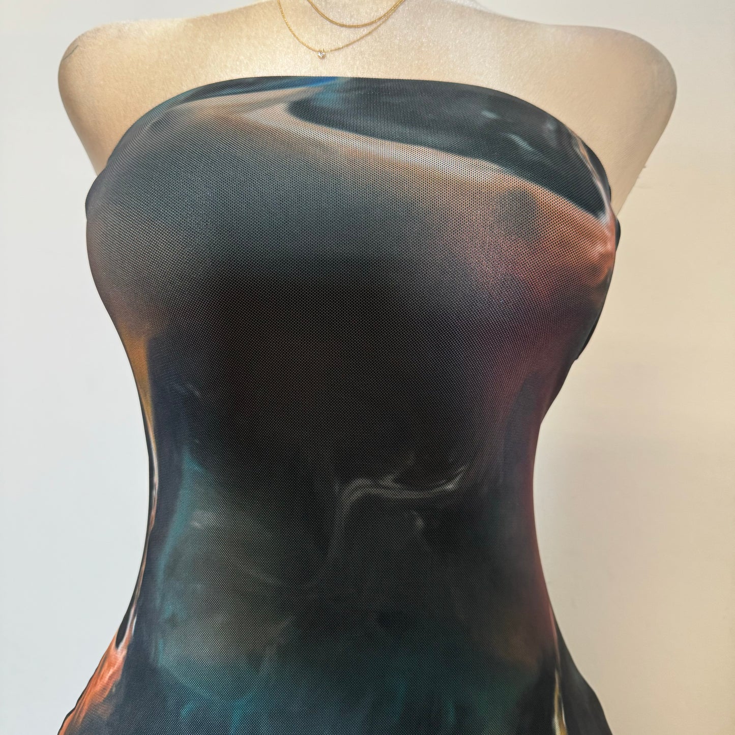 Tube Slit Maxi Dress-Multicolor