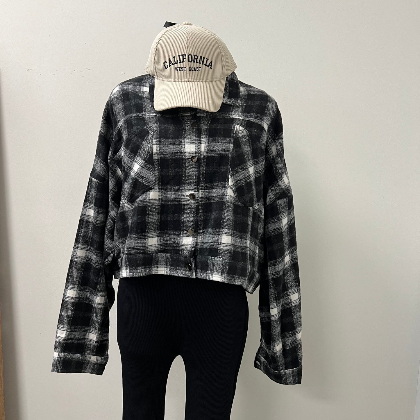 Flannel Crop Jacket