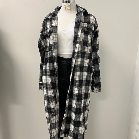 Long Flannel -Black