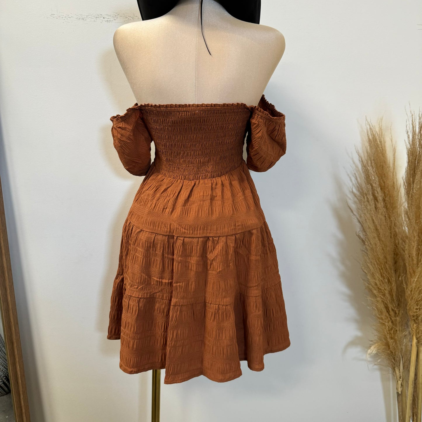 Vaquerita Dress-Rust
